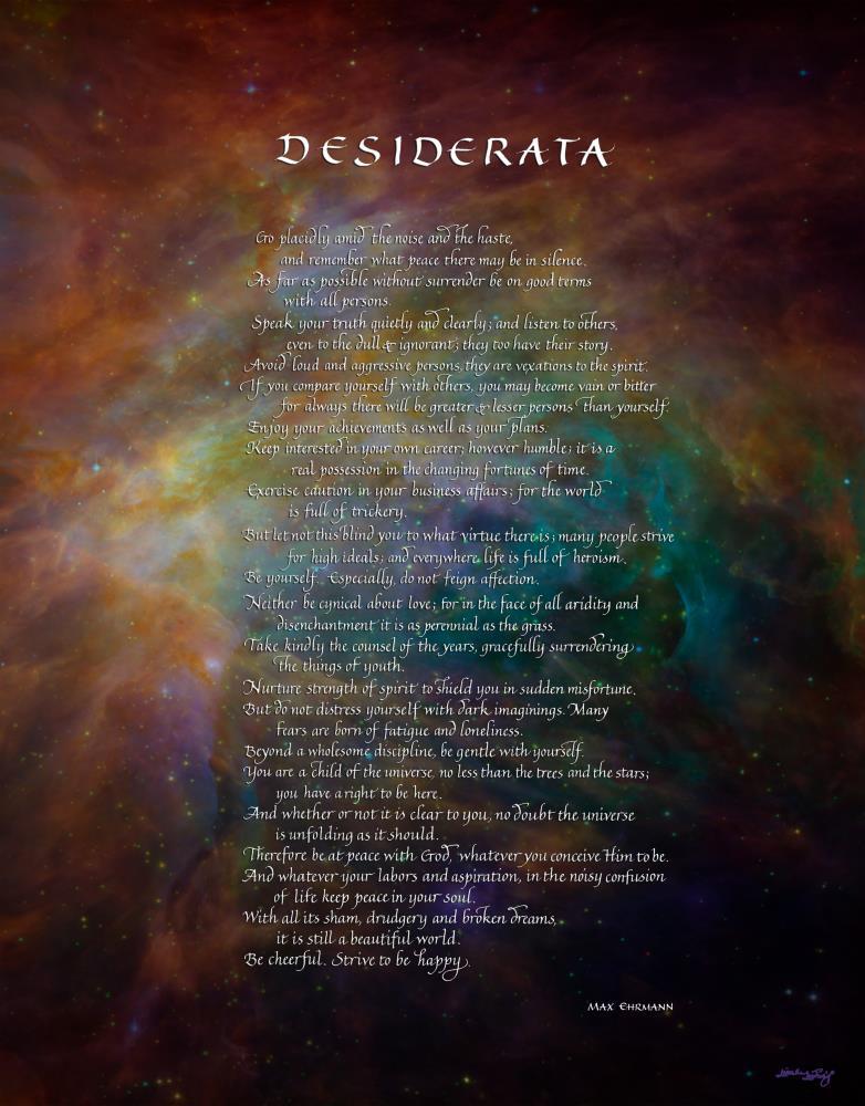 Desiderata by Max Ehrmann